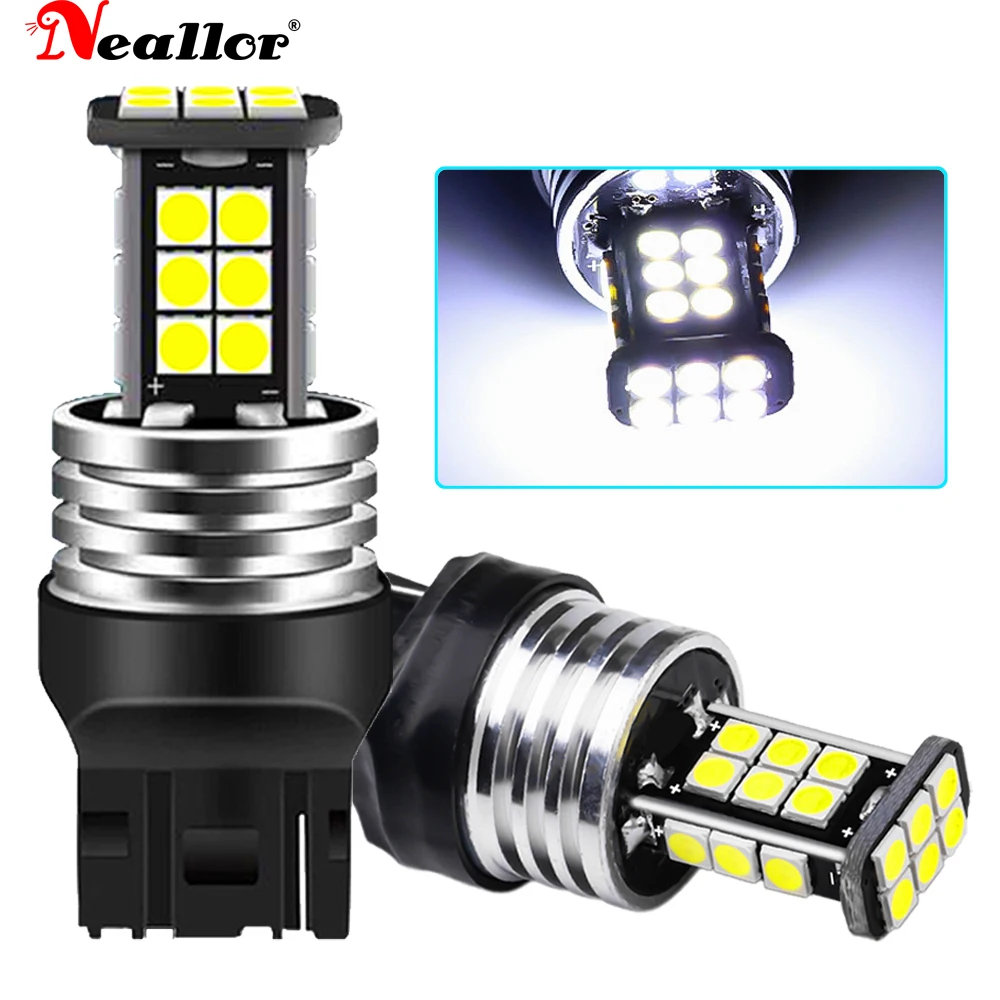 

2 шт. T20 светодиодный W21W W21/5W светодиодные лампы 12V 7440 7443 24SMD 3030 автоматического поворота обратный Светильник Автомобиля диодные лампы Супер я...
