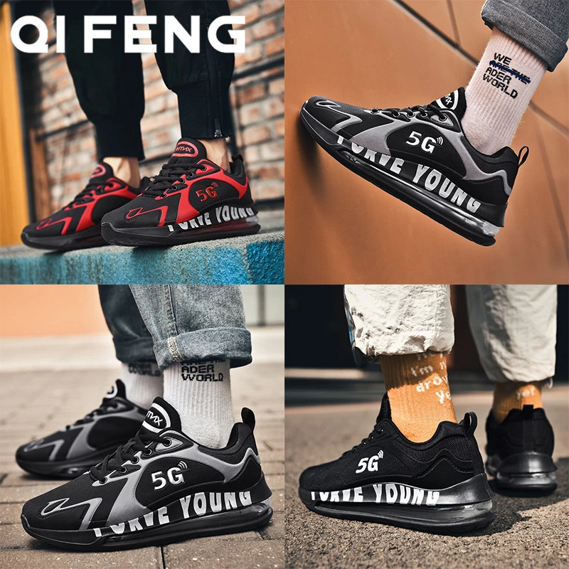 

Fashion Running Shoes for Men Sport Outdoor Sneakers Comfortable Breathable Skateboard Shoes Soft Bottom Net Surface Shoes Fall