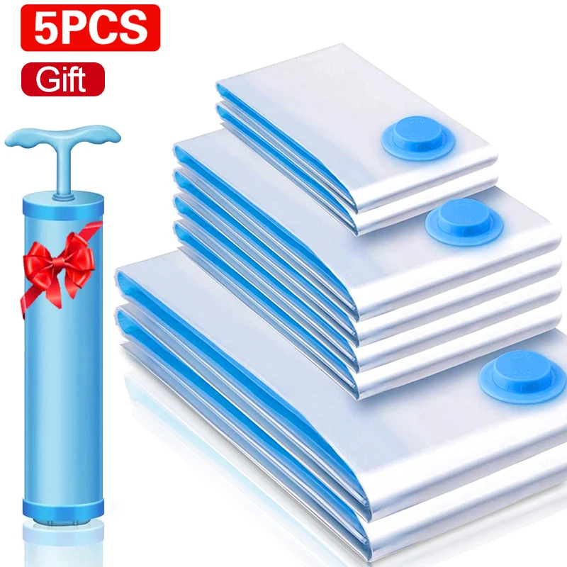 Вакуумный мешок для хранения Домашний Органайзер с бесплатным насосом складной