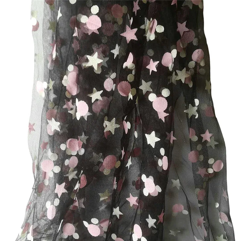 Тюль блёстки ткань Mickey звезды Свадебная вечеринка платье принцессы юбка пачка