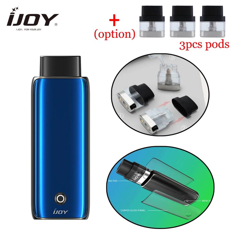 Стартовый набор IJOY Neptune Pod встроенный аккумулятор 650 мАч емкость 1 8 мл картридж 2 Ом