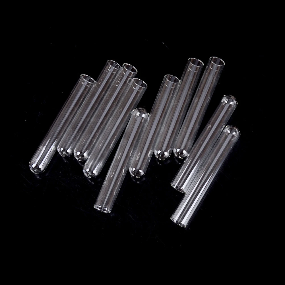10pcs 100mm Pyrex Glass Blowing Tubes 4 Inch Long Thick Wall Test Tube Lab Supplies |