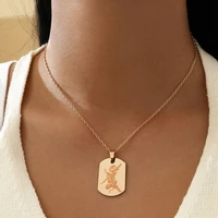 aprilwell serpentine tag pendant necklace for women aesthetic gothic clavicle chain gold shield laser cross sword 2021 jewelry