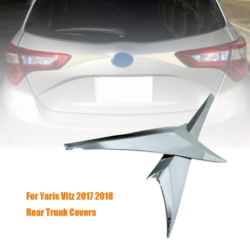 Новинка-2 шт. крышка багажника литье ABS хром для Toyota Yaris Vitz 2017 2018 Задняя Крышка |