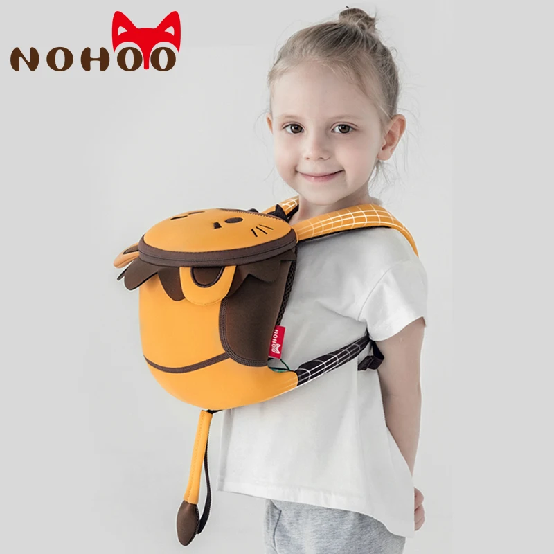 NOHOO Kids Backpacks with Safety Leash 3D Cartoon Animal Children School Bags Anti-lost Toddler Preschool for Boys Girls