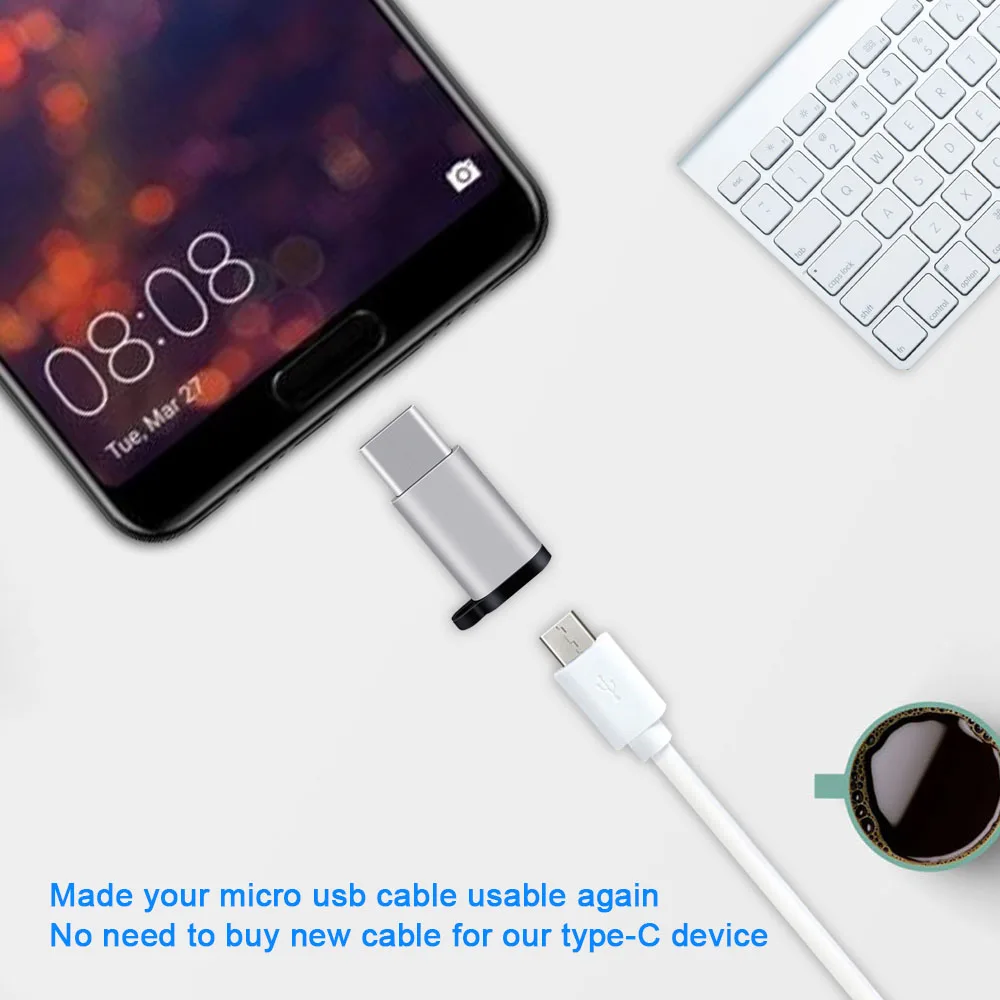 Адаптер Micro USB на Type C Otg для Xiaomi Redmi Note 9 Pro 8 9S Samsung Galaxy 20 Ultra S20 Plus Huawei Oneplus Typec USBC |