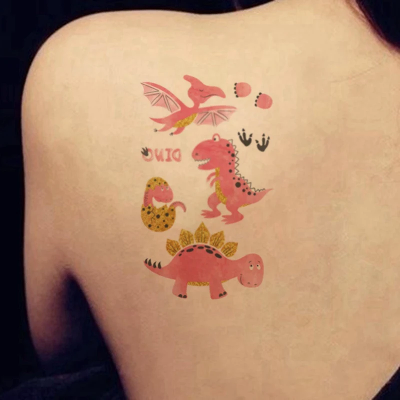 Красочные детские тату наклейки с динозавром Юрского периода боди лицо