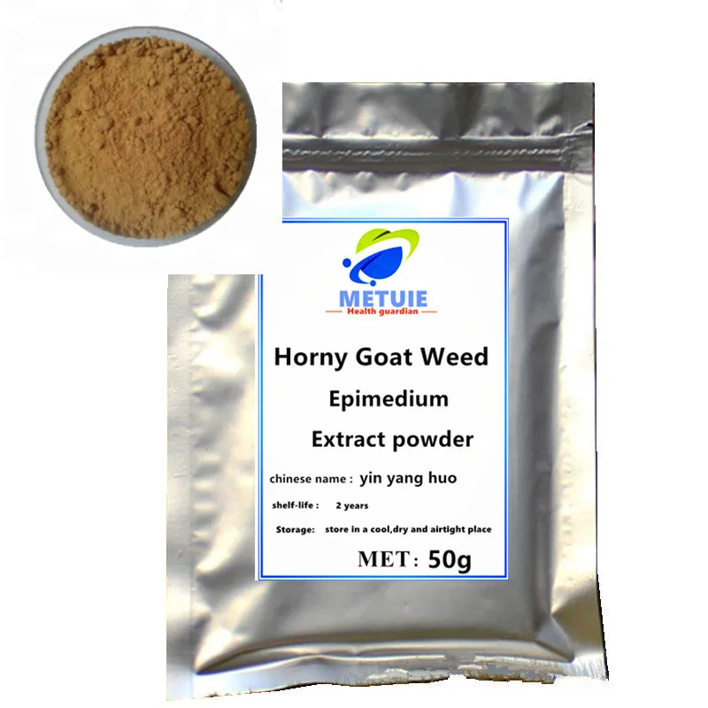 

Hot sale Horny Goat Weed Epimedium Grass Extract Powder 1pc festival top supplements Lawn Thc Weed Viagra for men 98% Icariin.