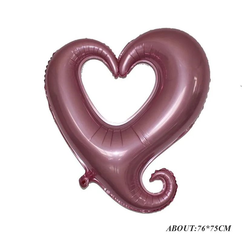 Лигатуры love письмо Фольга шар Юбилей на свадьбу, день рождения, День Святого Валентина вечерние украшения с надписью I love you(я тебя люблю), с блестками для студийной Фотокабины - Цвет: heartpink