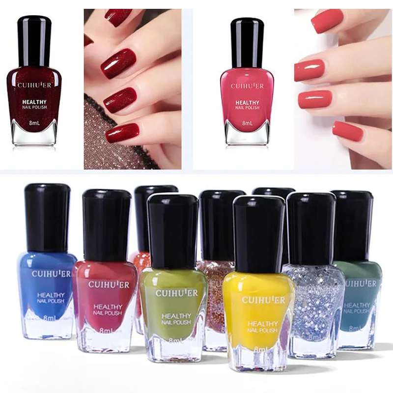 

8ml Nail Art Tearable Nail Polish Normal Without Lamp Art Manicure Semi-permanent Varnish Hybrid Regular Quick Dry No-bake Paint