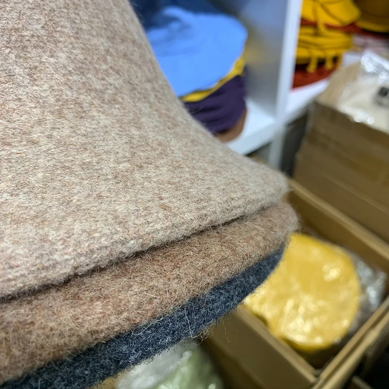 

Korea Autumn Winter Women Wool Bucket Hat 5 Colors Solid Elegant Lady Fisherman Hats Outdoors Warm Visor Cap All Match Harajuku