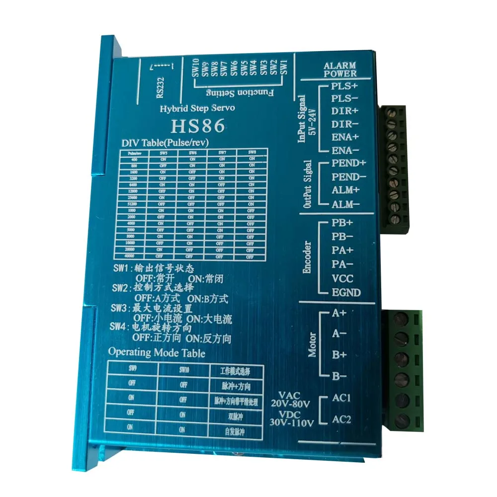 

HS86 замкнутый Гибридный сервопривод, контроллер шагового двигателя Leadshine HBS86h, заменяемый для Nema 34 8,5 нм и 86, двигатель с замкнутым циклом
