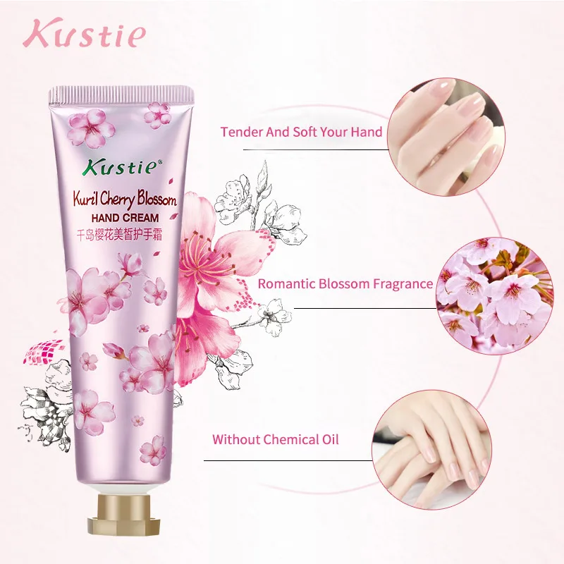 Kustie вишня увлажняющий крем для рук цветок эссенция лосьон против трещин без