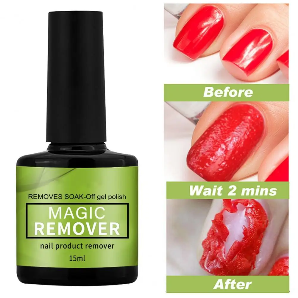 

Hot Sales!!!15ml Nail Remover Gel Easy to Use Tip Cleaning Synthetic Fingernail Magic Polish Glue for Women