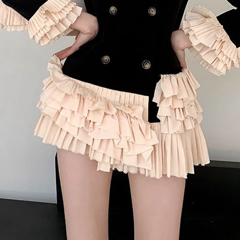 

SHENGPALAE Elegant Spliced Ruffles Blazer Women's Autumn 2021 New Notched Loose Double Breasted Long Sleeve Suit Coat Female