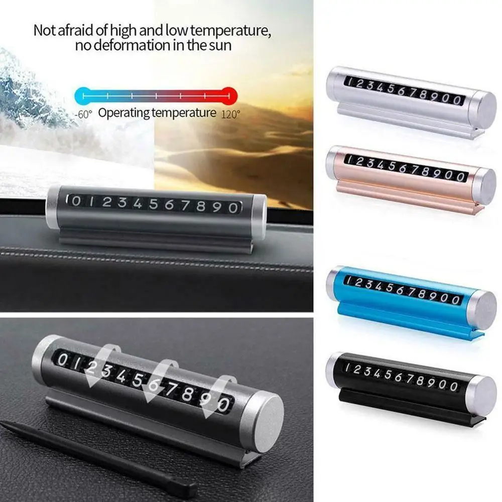 

Car Temporary Parking Card Phone Number Plate Magnetic 3D Design Sticker Car Phone Number Adsorption Card Auto Mobile P0Z2