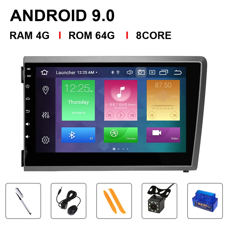 8 Core 64ROM OBD Cam 4 ГБ ips DSP 2 Din Android 9,0 автомобильный dvd-плеер для VOLVO S60 V70 XC70 XC90 2000 2001 2002 2003 2004 Мультимедиа gps Радио Навигация - Цвет: 8 Core 64ROM OBD Cam