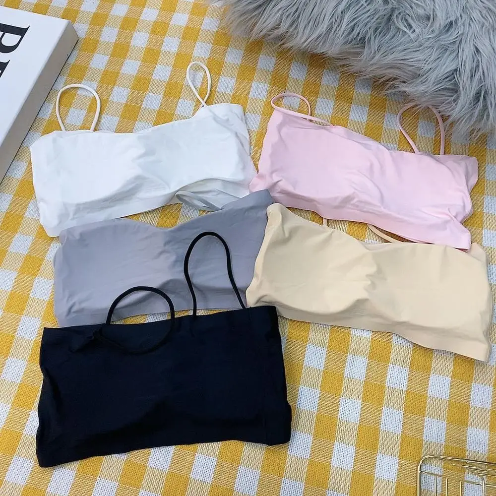 Women Padded Push Up Bras Summer Sexy Lingeries Tube Tops Cotton Sport Bras Underwear