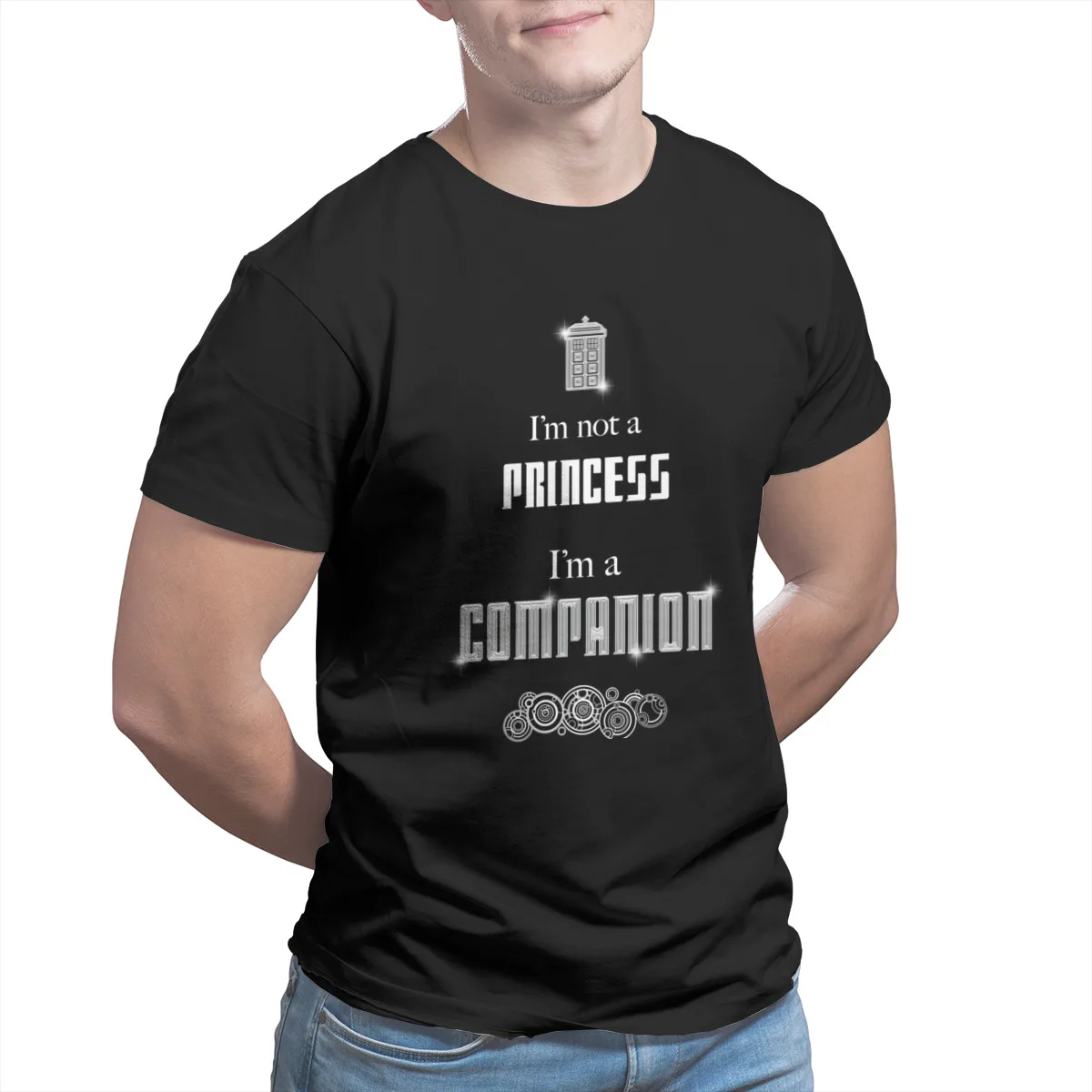 

Men's T-shirt I'm Not A Princess I'm A Companion Custom Vintage CouplesMatching Punk Attack T-shirts 82472
