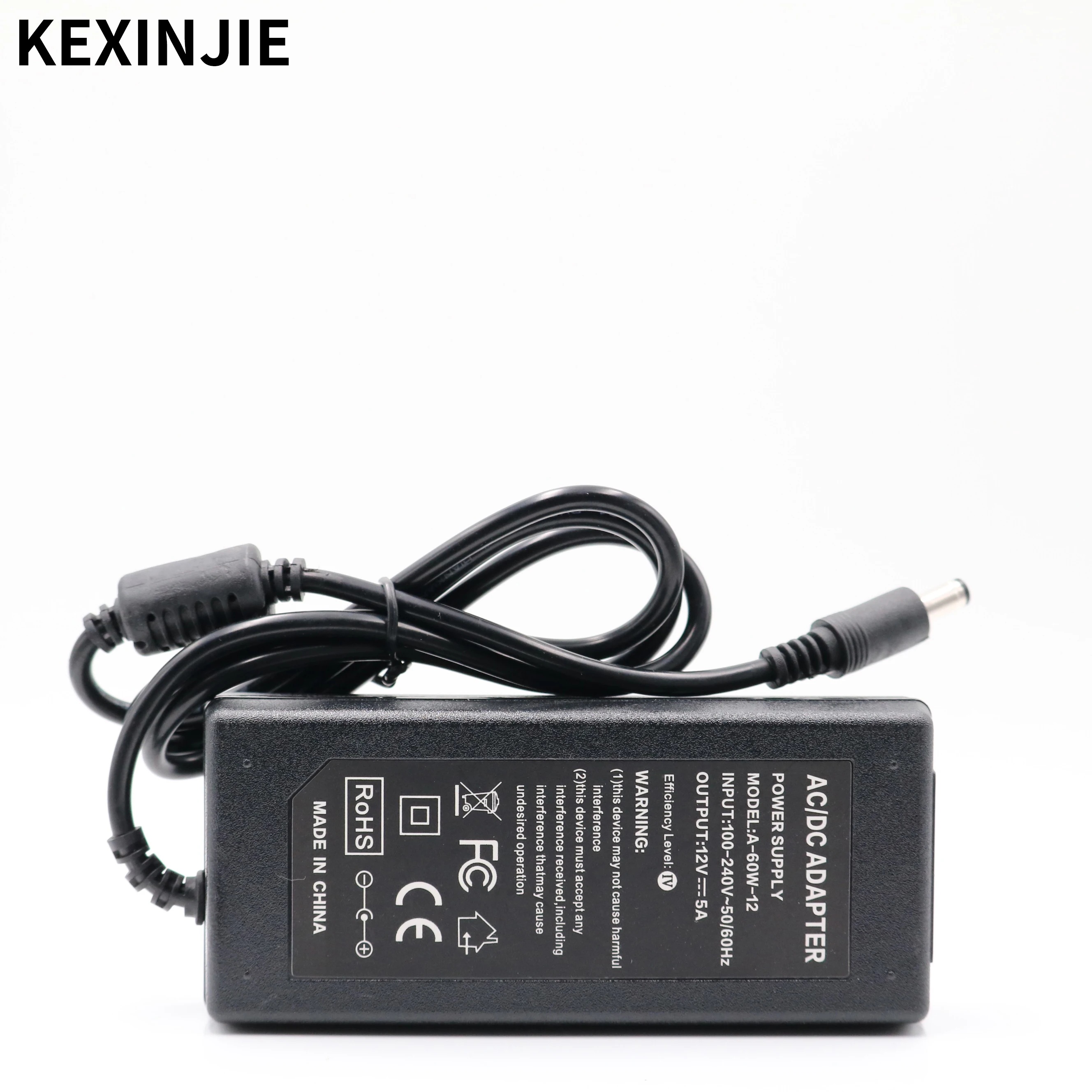 

12V 5A 60W Mains AC Adapter Charger Supply Power for LCD TFT Monitors, TVs, DVDTVs, and Other Equipments Power Cord 5.5*2.5MM