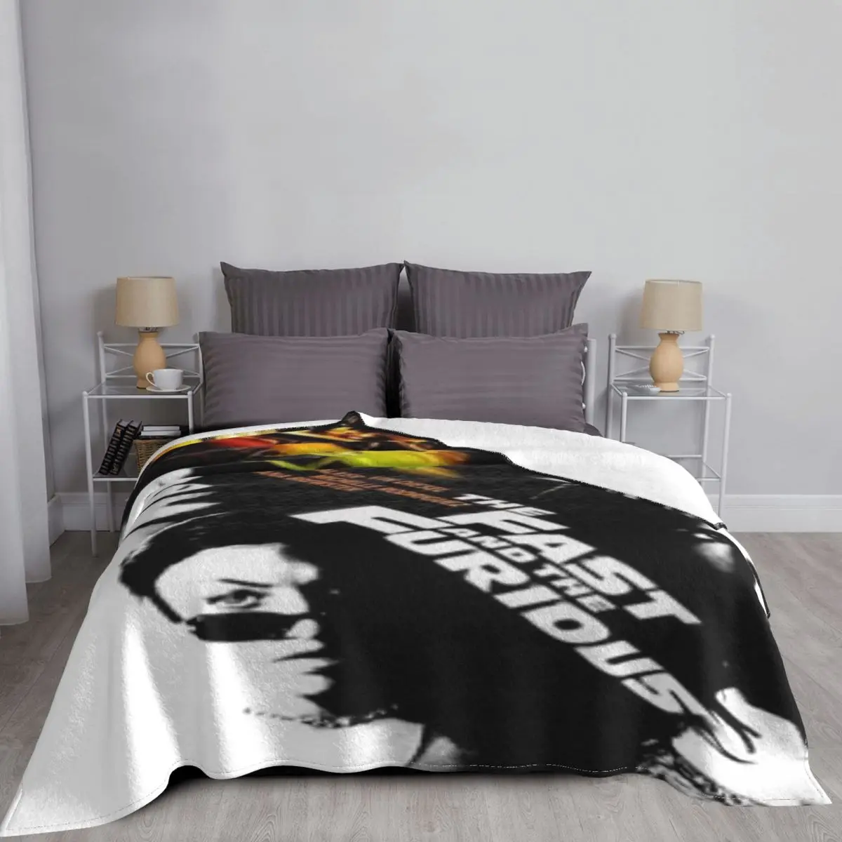 

T Fast N Furious 6 Blanket Bedspread Bed Plaid Cover Hoodie Blanket Children'S Blanket