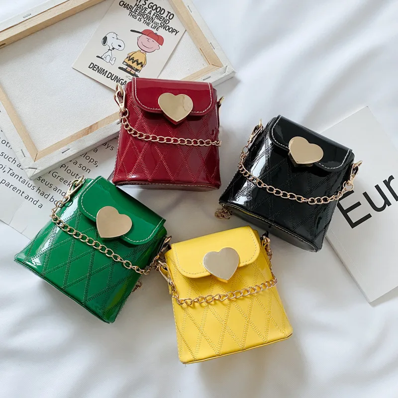 

Children Leather Purses and Handbags 2021 New Little Girl Small Coin Wallet Pouch Box Purse Kids Messenger Bag Gift