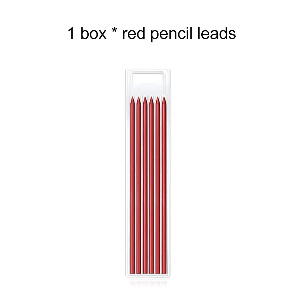 Solid Carpenter Pencil Set With 7 Refill Leads Built-in Sharpener Deep Hole Mechanical Marker Marking Tool | Инструменты