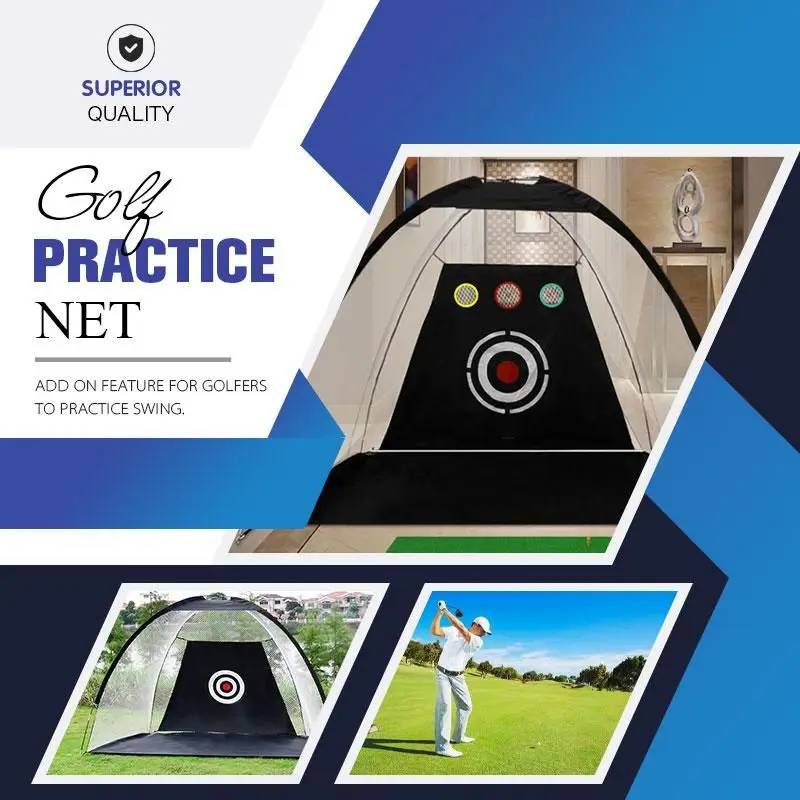 Сеть для тренировок по гольфу, палатка с широким открытием, складная клетка для гольфа, учебные пособия, уличная сеть для игры в гольф от AliExpress WW