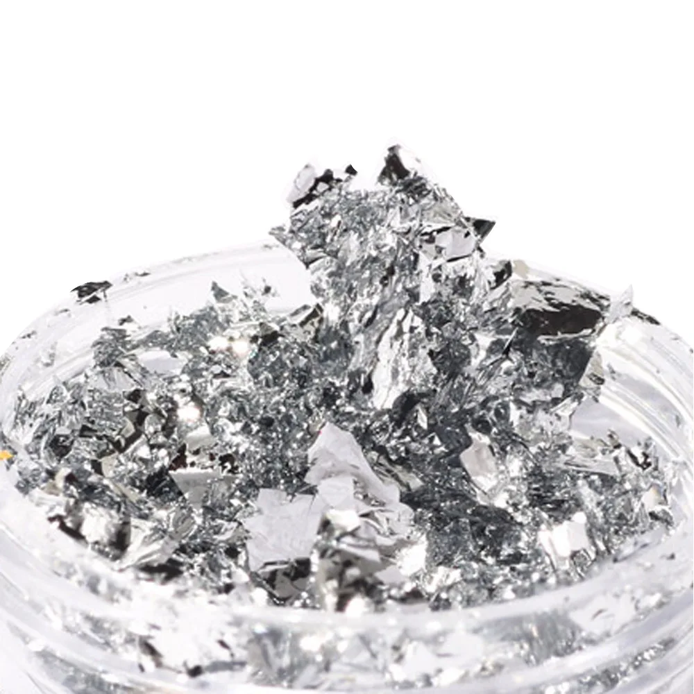 1 * мерцающая пудра для украшения ногтей Новый маникюр Фольга блестящий порошок