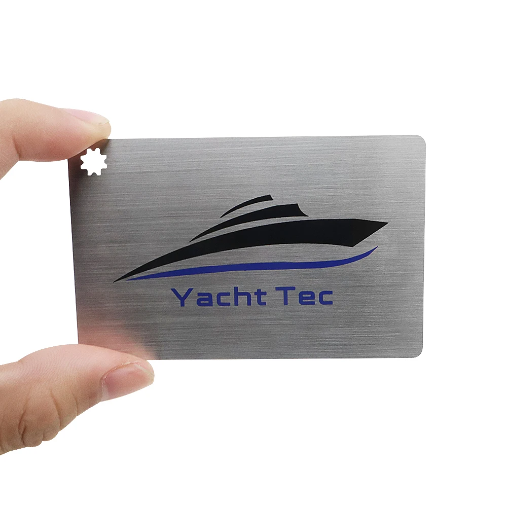 Customized stainless steel name card brushed metal business card