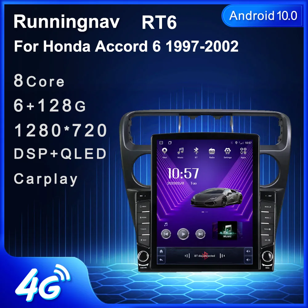9 7 &quotAndroid 10 1 для Honda Accord 6 1997 2002 Tesla тип автомобиля Радио Мультимедийный видеоплеер