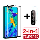 2 в 1 9D HD прозрачный для Huawei Mate 20X 5G 10 20 30 Pro Lite защита для задней камеры Защитная пленка для экрана закаленное стекло