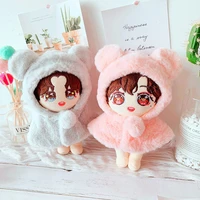 20cm baby doll dress up doll clothes suit puppet cloth panda shawl pink grey cape suit christmas gifts