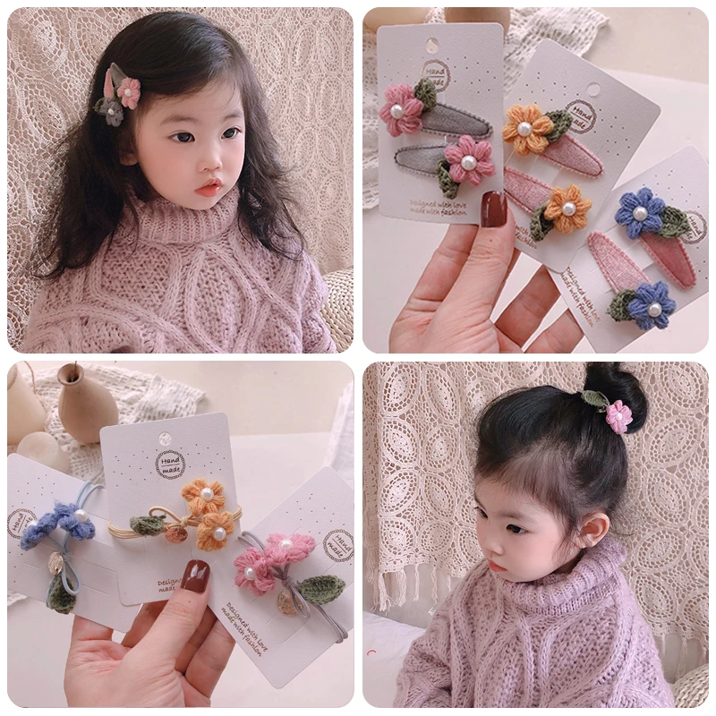 

Children's hairpin hair clips New Handmade Flower hairpin in winter 2020 in South Korea girls accessories hair