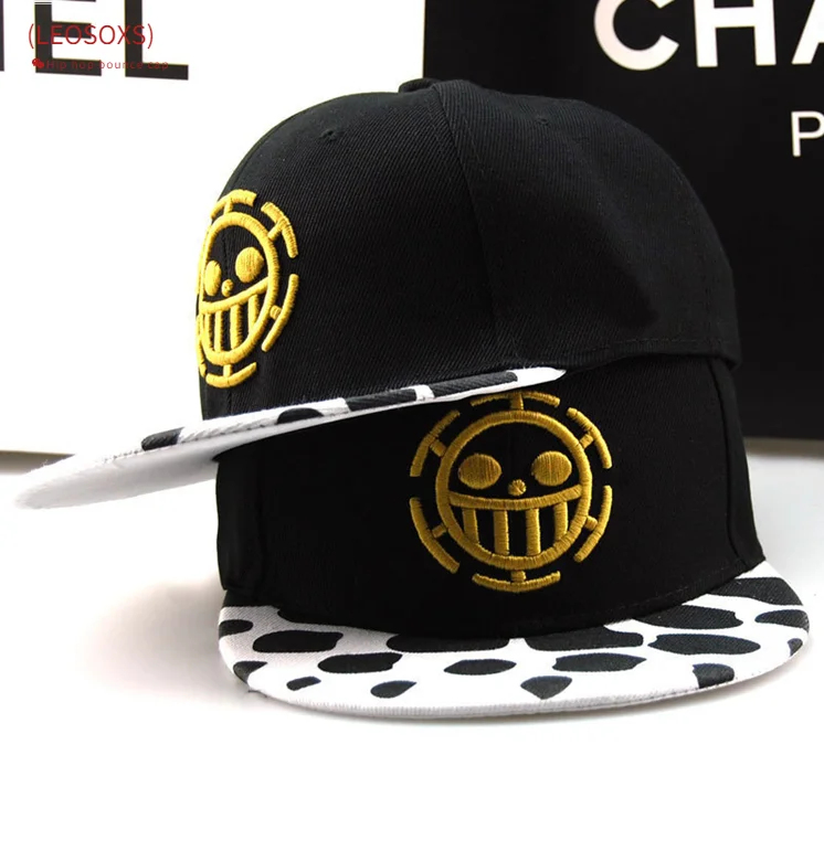

Wholesale Lots Anime One Piece Hat Baseball Cap Trafalgar Law Hats Cosplay Caps For Women Men Hip Hop Snapback Caps Flat Hats