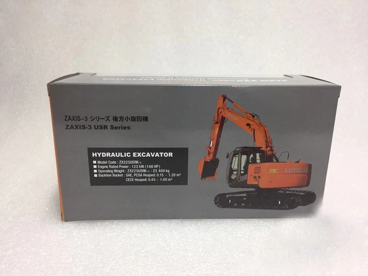 1:50 Hitachi zaxis zx225usrk-3 HITACHI Роторный экскаватор из сплава модели подарки Сувенирные