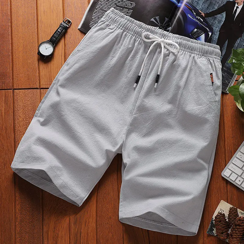 

2021 Summer Male Cotton Short Pants Clothing Solid Men's Casual Shorts Men's Shorts Plus Size 5XL