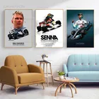 Плакаты и принты эйртон Сенна феррарис F1, Макларен, Льюис, Гамильтон, 1, настенное изображение гоночного автомобиля, Декор для дома и гостиной, 2020