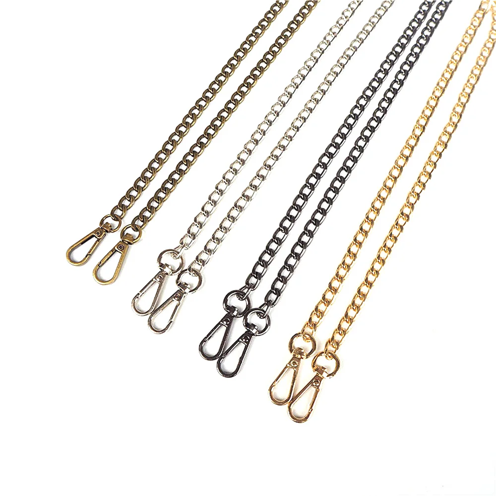 10PCS 120cm Metal Link Chains Replacement Handbag Clutch Shoulder Bag Straps 2 Styles Lobster DIY Luggage Hardware Accessories