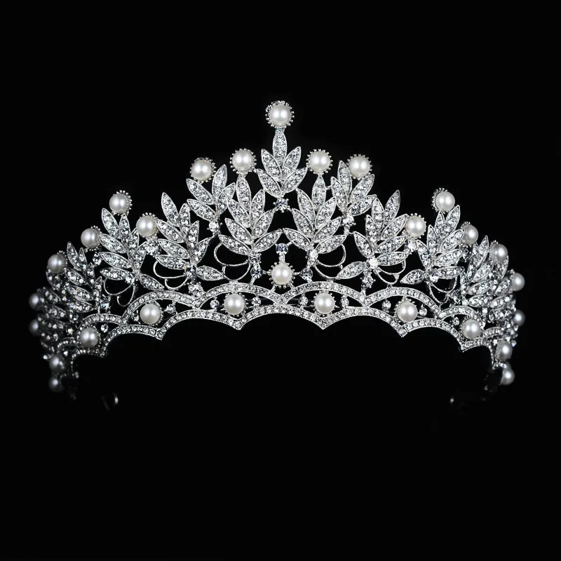 

2021 new fashion Korean rhinestones wedding crown Crown Bridal Crown Wedding dress jewelry wedding headdress Pop Bridal Crown