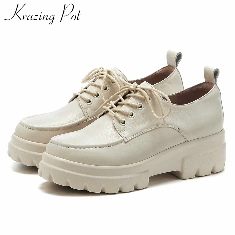 Кроссовки Krazing Pot женские из натуральной кожи однотонные с круглым носком на