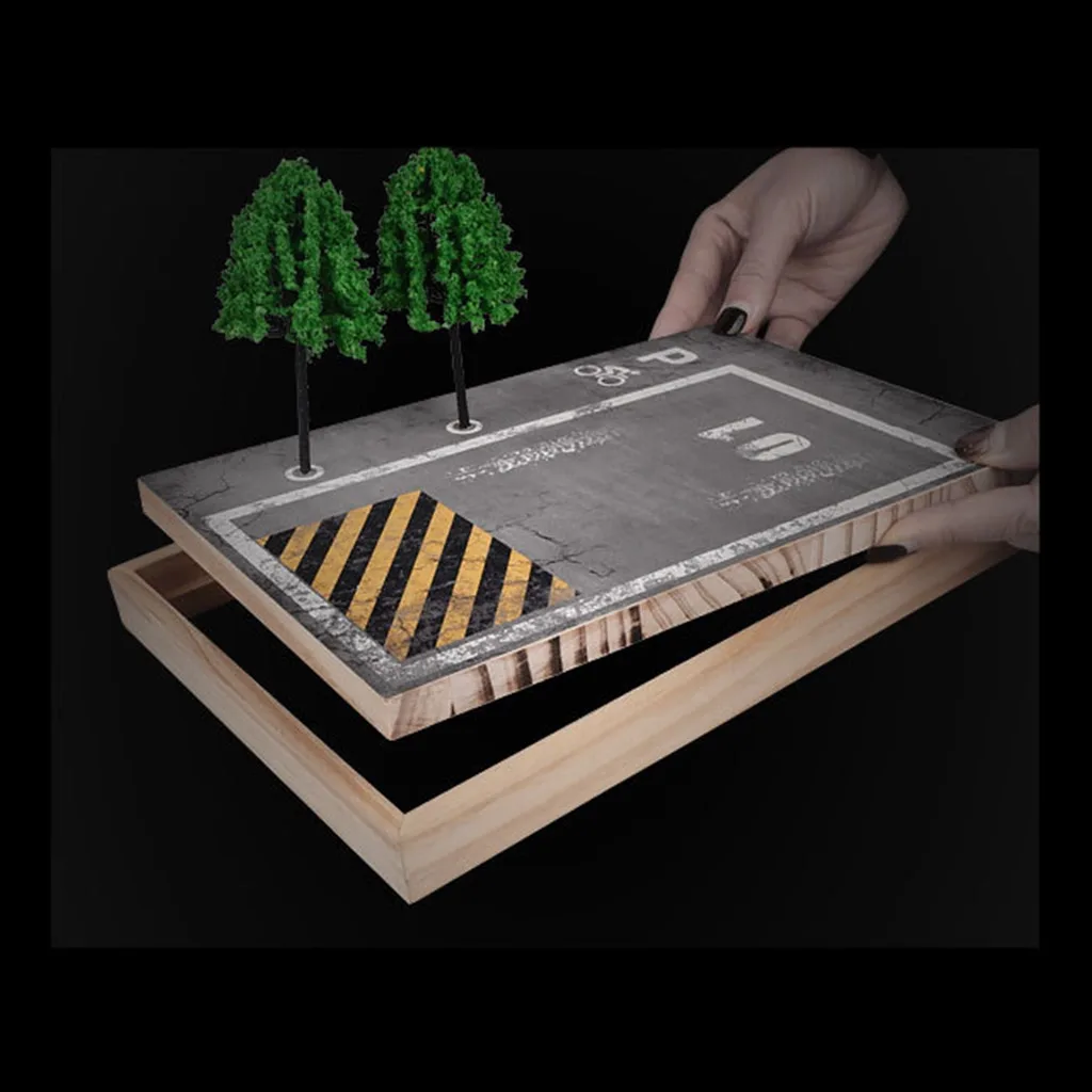 DIY 1:24 парковочная станция модель игрушечный автомобиль Диона сцена гаража сцены