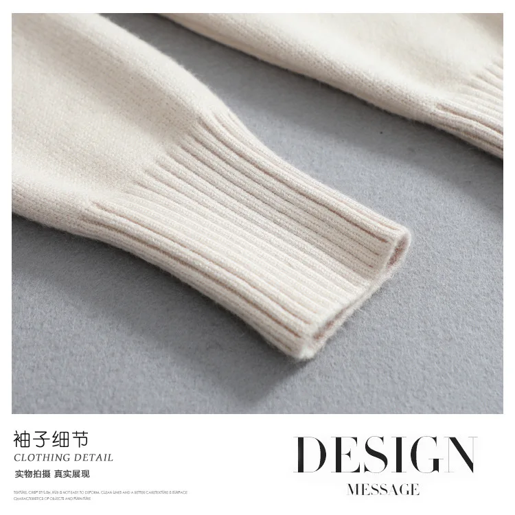 

Shuchan Autumn and Winter Thickened Loose Sweater Irregular Coat Women's Pullover Sweater Crew Neck Streetwear FASHION Yy2006