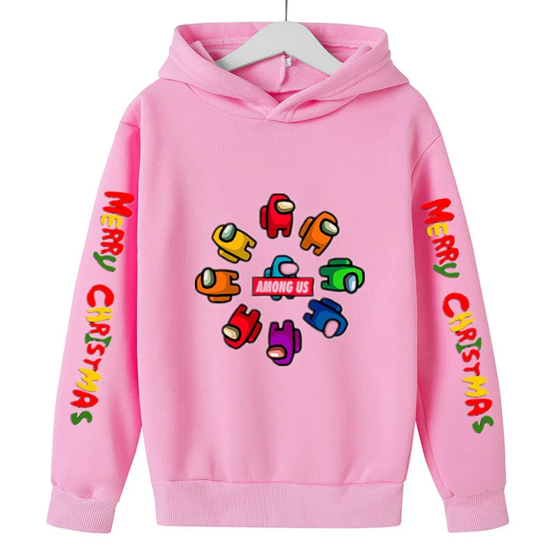 

Autumn New Game Among-us Hoodie Boys Girls Impostor Sweatshirt Print Cute Cartoon Tops Kids round collar Streetwear 4-14 Years
