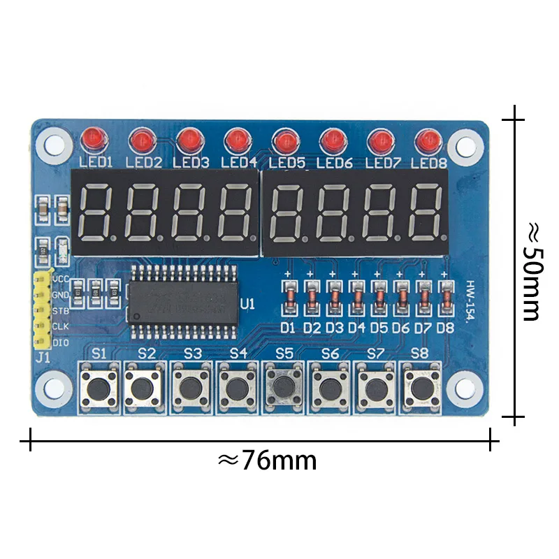 Ключ Дисплей светодиодной лампой для AVR 8 бит цифровой светодиодный трубчатая лампа 8-Bit TM1638 модуль - Цвет: TM1638