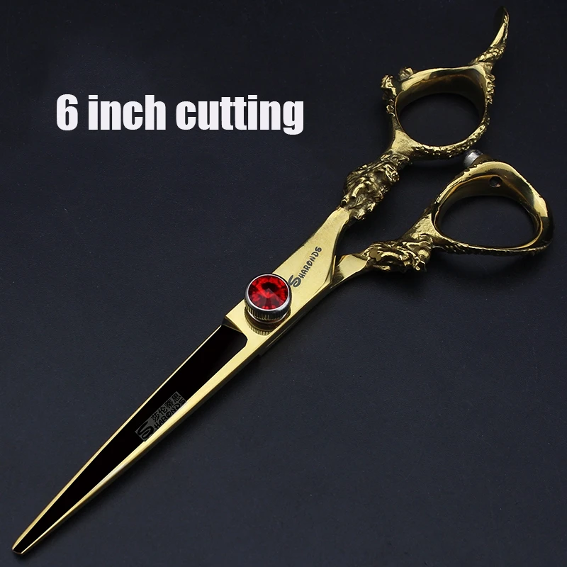 

New 6 inch 440c scissors professional hair cutting scissors hairdressing scissors barber thinning dragon handle hair scissors