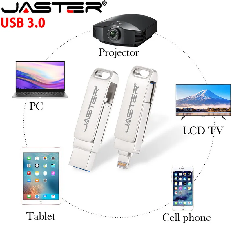 

Pendrive de unidad Flash Usb para iPhone 6, 6s, 6Plus, 7, 7Plus, 8, X, Usb, Otg, Lightning 2 en 1, Pen Drive para dispositivos d