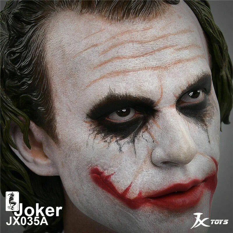

JXTOYS JX035 1/4 Joker Heath Ledger Head Sculpt PVC Male Clown Head Carving