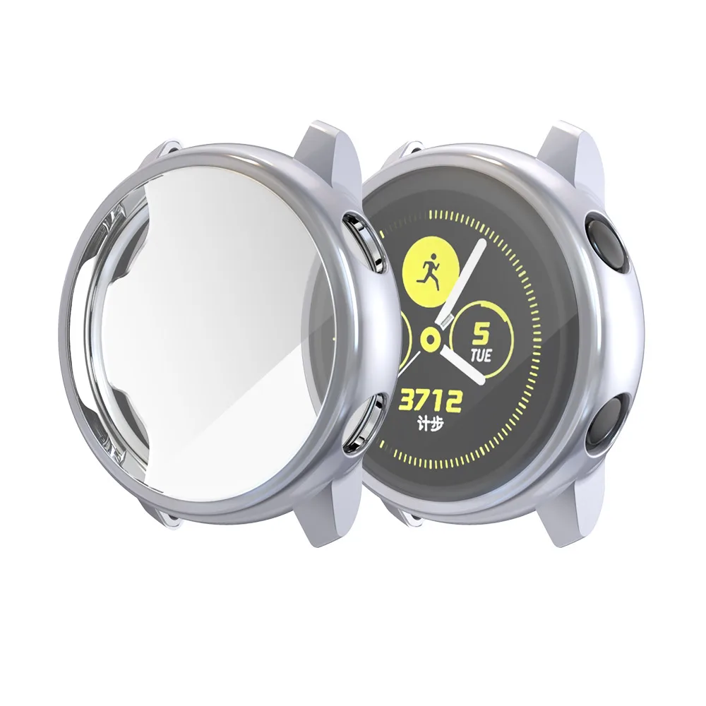 Gray Galaxy watch active для samsung galaxy watch active 2 44 мм 40 мм силиконовый чехол для экрана Аксессуары для часов galaxy watch active - Цвет: Gray