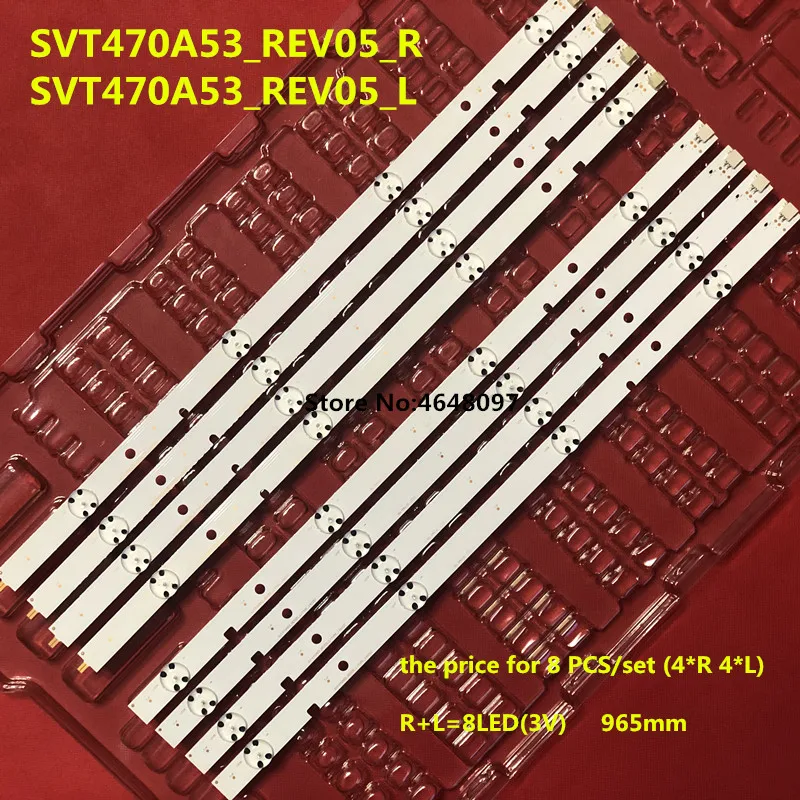 

New 5set=40 PCS LED backlight strip for Toshiba 47L6353DB 47L6453DB LC480DUJ-SG E1 TL470FS46-L SVT470A53_REV05_R L